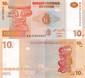 Democratic Republic of the Congo 10 Francs 2003 UNC (P93) - Picture 1 of 1