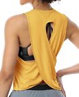 icyzone Workout Tank Tops for Women, Open Back Athletic Tanks, Yoga Crop Tops, G