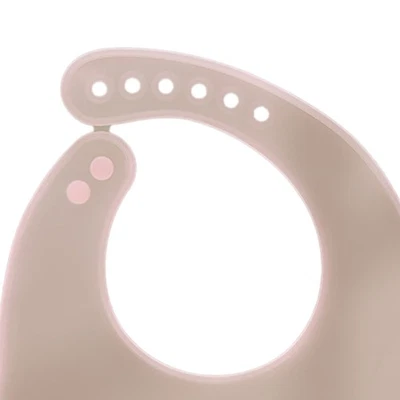 Silicone Baby Bib Waterproof Adjustable Peach 9X3N - image 1 of 4