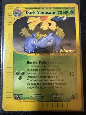 Pokemon Dark Venusaur Winner #7 Best Of Game Vintage Card - Image 1 of 2