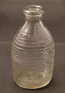 Vintage Embossed Phenix Ovale Nurser Glass Baby Bottle 4oz, Circa 1940s - Picture 1 of 14