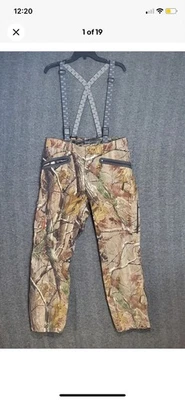 Sitka Pants Mens L Camoflauge W/ Suspenders Pockets Lined RN#102019 Hunting READ - Image 1 of 4