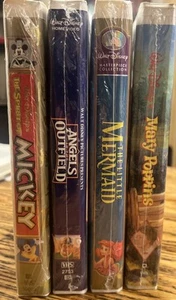 (4) LOT DISNEY VHS (SEALED) NEVER OPENED Mary Poppins, Mermaid, Mickey, Angels.. - Bild 1 von 9