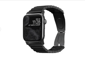 Bracelet acier Nomad noir 44 mm/42 mm pour Apple Watch - Photo 1/4