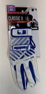 Franklin Fastpitch Schlaghandschuhe Damen Medium Classic X Softball weiß blau - Bild 1 von 3