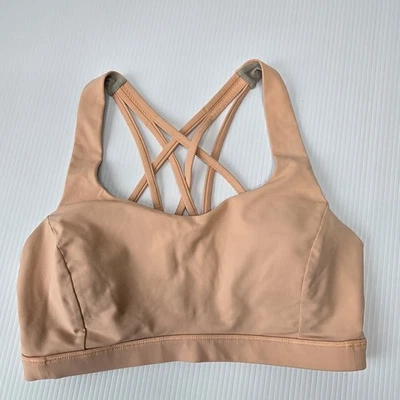 Sujetador deportivo Lululemon para mujer EE. UU. 8 AU 12 rubor desnudo ajustado gimnasio yoga pilates Foto 1 de 4