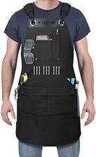 Heavy Duty Waxed Canvas Apron, 16oz Thick Canvas Multi-Functional Work Apron