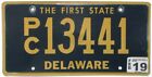 Delaware 2019 The First State SUV License Plate PC 13441 Very Good Condition