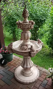 🔶 Froschbrunnen Springbrunnen Antik Braun mit 2 Pumpen Gartenbrunnen BLACKFORM - Bild 1 von 4