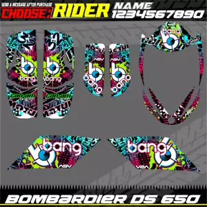 compatible Can-Am Ds 650 Bombardier Kit Graphics Decals Stickers ATV Quad CB-B1 - Picture 1 of 2