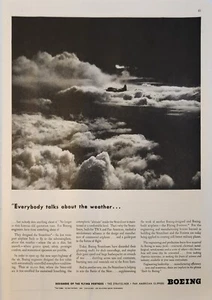 1943 Boeing Flugzeuge Vintage Werbung alle reden über das Wetter - Bild 1 von 1