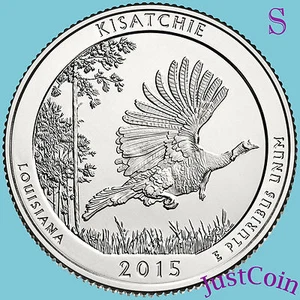 2015-S KISATCHIE NATIONAL FOREST (LA) QUARTER FROM U.S.MINT ROLLS UNCIRCULATED - Bild 1 von 2