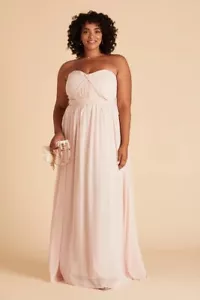 Birdy Grey GRACE CONVERTIBLE DRESS CHIFFON PALE BLUSH Curve 2X NEW NWT Wedding - Picture 1 of 5