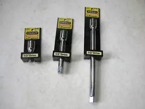 Stanley Pro. 1/2" Drive Ratchet Wrench Socket Extensions 2.5" 5, 10 Swivel Spark - Picture 1 of 2