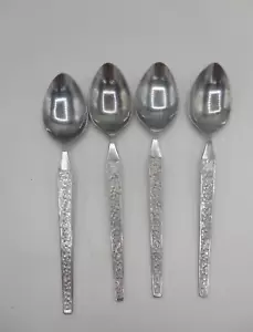 4 Vintage Teelöffel National Edelstahl Parma Blumen 7,5" - Bild 1 von 4