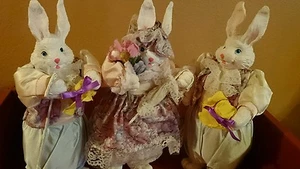 Decorative Rabbits Set of 3 15" Tall - Picture 1 of 1