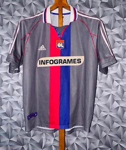 OLYMPIQUE LYONNAIS LYON 2000/2001 THIRD FOOTBALL SHIRT JERSEY ADIDAS SIZE XL UCL - Picture 1 of 7