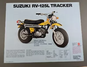 Suzuki RV-125L Tracker & RV-90L Rover Motorcycle Advertising Brochure - Bild 1 von 2