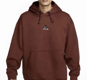 Nike ACG Therma-FIT Fleece Pullover Hoodie Oxen Brown DH3087-217 Mens small - Picture 1 of 5