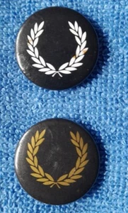Two Fred Perry Laurel Wreath Logo Pin Badges - Picture 1 of 2