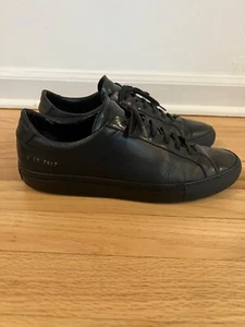 COMMON PROJECTS Achilles Shoes Mens 41 Black “Premium” low Sneakers - Picture 1 of 11