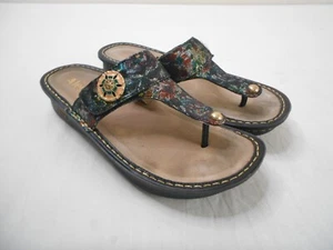Alegria Car 479 Glimmer Veranda Sandals Leather Slides Womens Size 39 EU 9 US - Picture 1 of 9