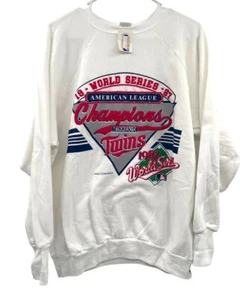 Vintage MiN Twins 1987 World Series American League Champions Size XL Sweatshirt - Picture 1 of 10