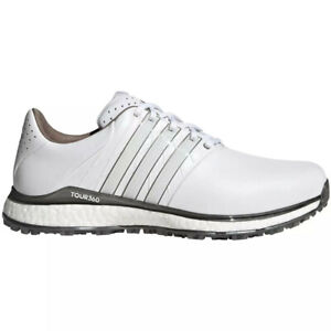 NEW Mens Adidas Tour 360 XT Spikeless 2.0 Golf Shoes White / Silver Sz 9 M