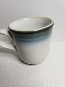 Vintage Coffee Mug by Noritake Stoneware Blue Gray Green Made In Japan 12 ounces - Picture 1 of 8