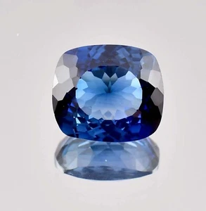 Piedra preciosa suelta de zafiro azul de Ceilán natural impecable de 8 x 6 mm (certificada GIT) - Imagen 1 de 7
