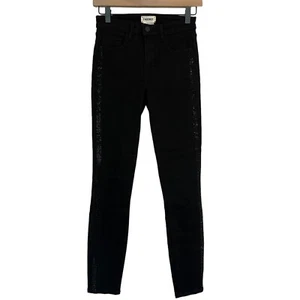 NEU L’Agence Gr. 25 Skinny-Jeans schwarz/noir Margot Nieten seitliche Details Stretch - Bild 1 von 17