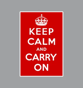 Keep Calm and Carry On Laptop Aufkleber - Bild 1 von 5