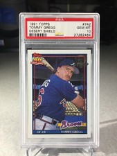 1991 Topps Desert Shield Tommy Gregg #742 - PSA 10 - Atlanta Braves
