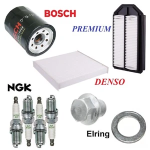 Tune UP KIT Filters Spark Plugs Oil Drain Plugs for Honda CR-V L4 2.4L 2007-2009 - Picture 1 of 1