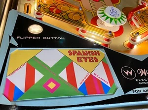 Spanish Eyes Pinball Custom Apron Cards Set Instruction Rules Information - Picture 1 of 5