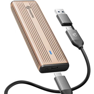 M.2 NVMe SATA NGFF Typ C USB 3.2 GEN 2 Adapter Externes SSD Gehäuse Case Gelb - Afbeelding 1 van 12