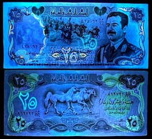 Iraq 25 Dinars Banknote Set - Saddam H & Arabian Horses - Operation Desert Storm - Picture 1 of 3