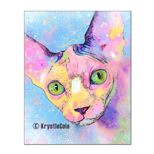 Sphynx Katze Kunstdruck von Krystle Cole - Bild 1 von 4