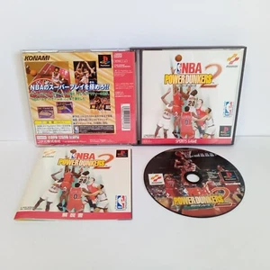 NBA Power Dunkers 2 PS1 PlayStation 1 Japanese Sports CIB Complete - Picture 1 of 8