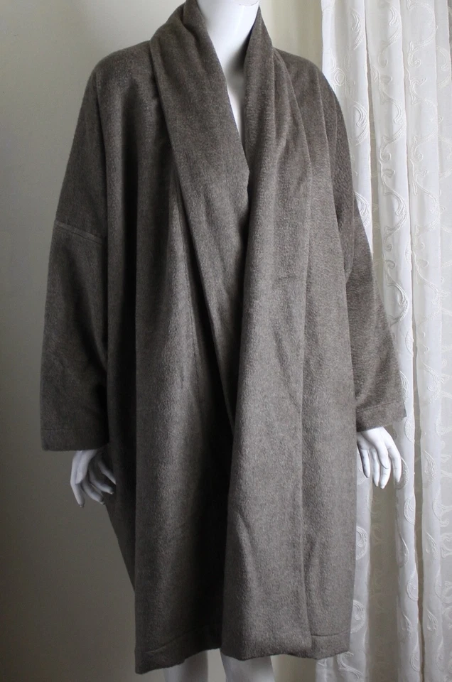 INCREÍBLE Chaqueta de jersey de forro polar de cachemira 1 41"L 2x 3x 4x NATURAL 100% cachemira Foto 1 de 4