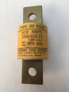 ECONOMY FUSE DIVISION RFN 800 TYP HF SICHERUNG 800 AMPERE 250 VOLT - Bild 1 von 6