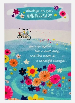 Cartão de aniversário para casal religioso com versículo bíblico em relevo cartão DaySpring NOVO - Imagem 1 de 4