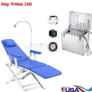 Portable Dental Delivery Unit 4H Syringe Suction Turbine Air Compressor/ Chair - Picture 1 of 26