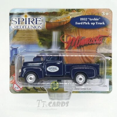 RARO - Camioneta pickup Spire Credit Union Welly Diecast 1952 Ford Archie F1 1/64th Foto 1 de 4
