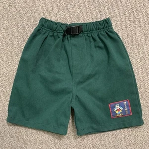 Vintage Disney Shorts Boys 5 Green Mickey's Stuff For Kids Adjustable Belt Youth - Picture 1 of 12