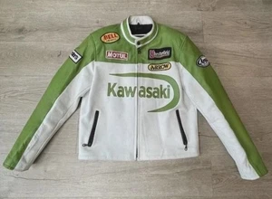 Chaqueta de cuero Kawasaki vintage para motocicletas ropa de calle - Imagen 1 de 4