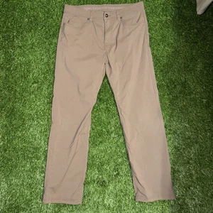 prAna Men’s Breathe Slim Fit Brown Pants 36x32 Outdoor Hiking Pant - Picture 1 of 9