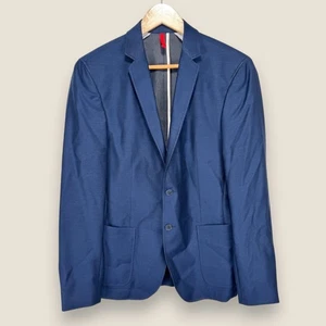 Blazer cappotto sportivo Strellson lana vergine destrutturato uomo 38R (48 EUR) blu navy - Foto 1 di 14