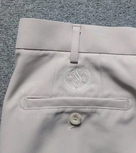 Peter Millar Shorts Men's 40x9 Wicking Surge Polyester Beige Chino Saucon Valley - Picture 1 of 13
