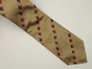 Mr Guy Gold Tie With Anchor Pattern Nautical (247) - Picture 1 of 2